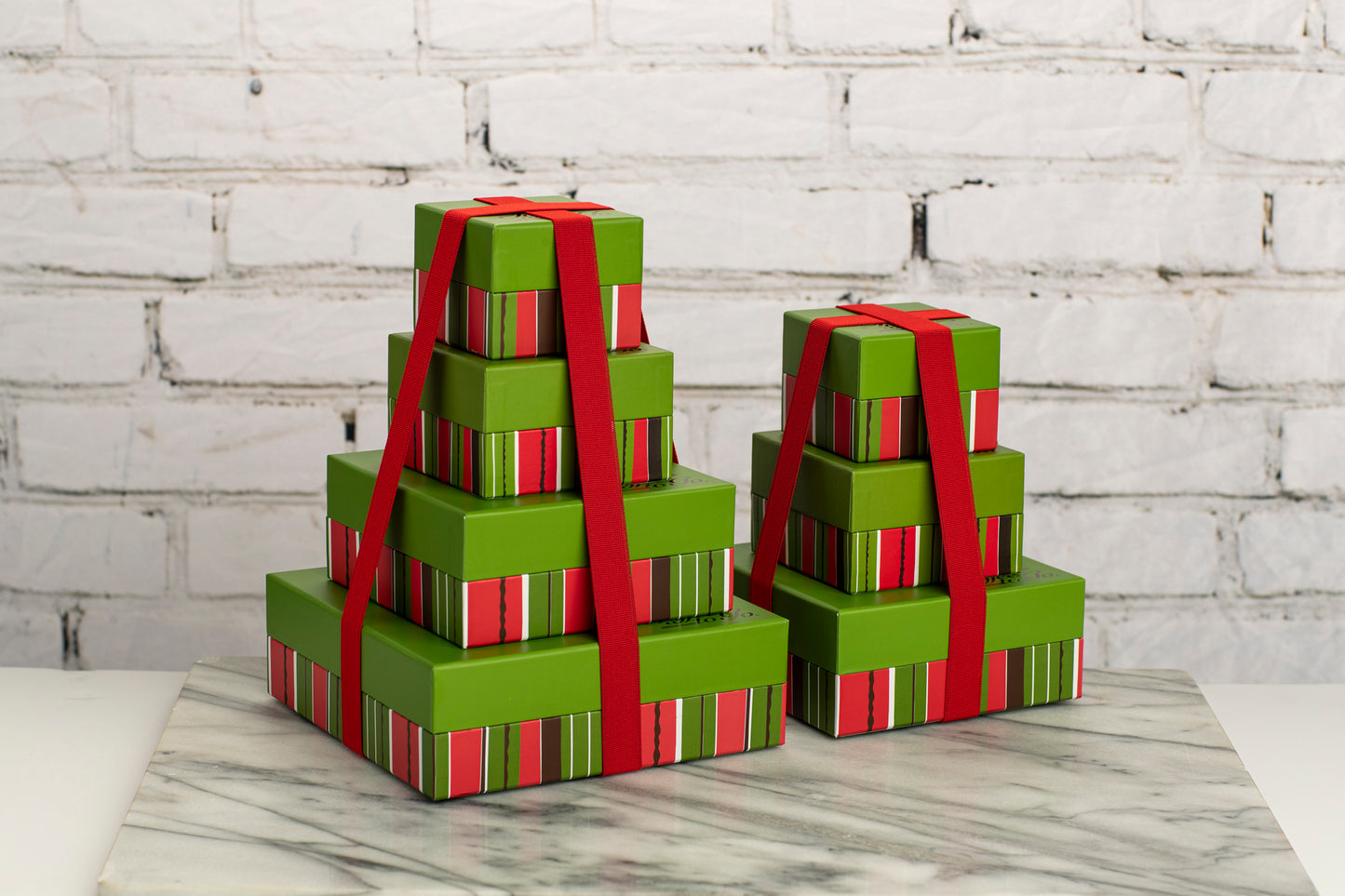 Holiday Red & Green Toffee Boxes