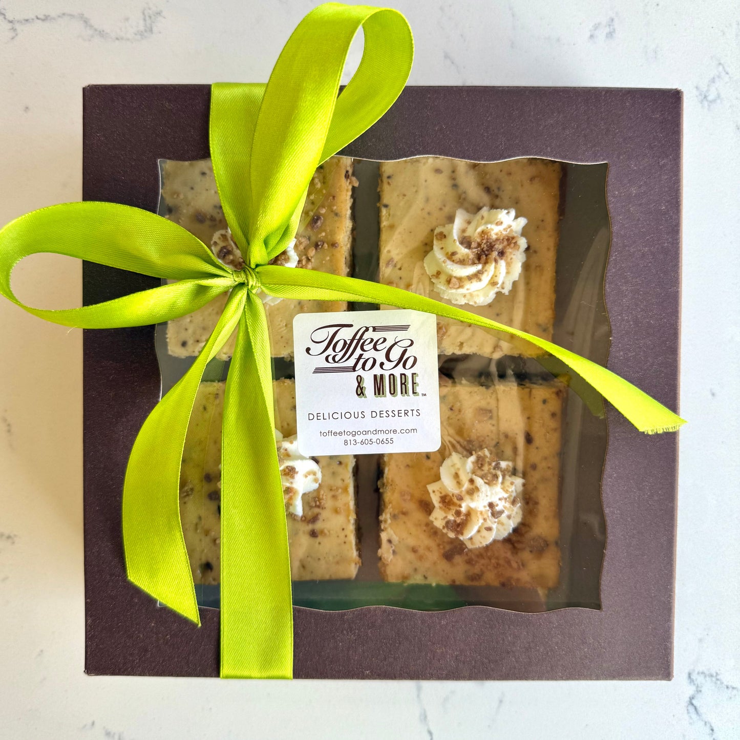 toffee cheesecake bar tampa desserts bakery gift box platter 3