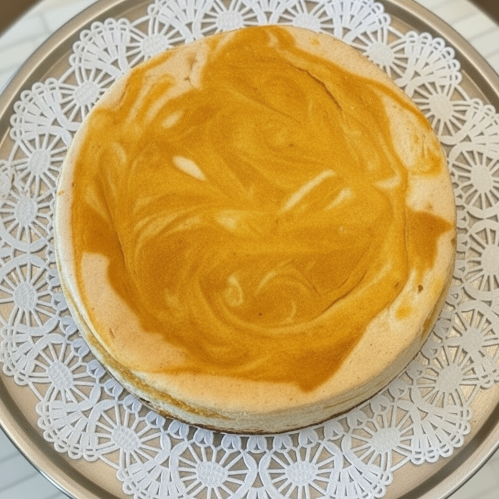 Delicious Desserts Whole Pumpkin Swirl Cheesecake with Slice Tampa