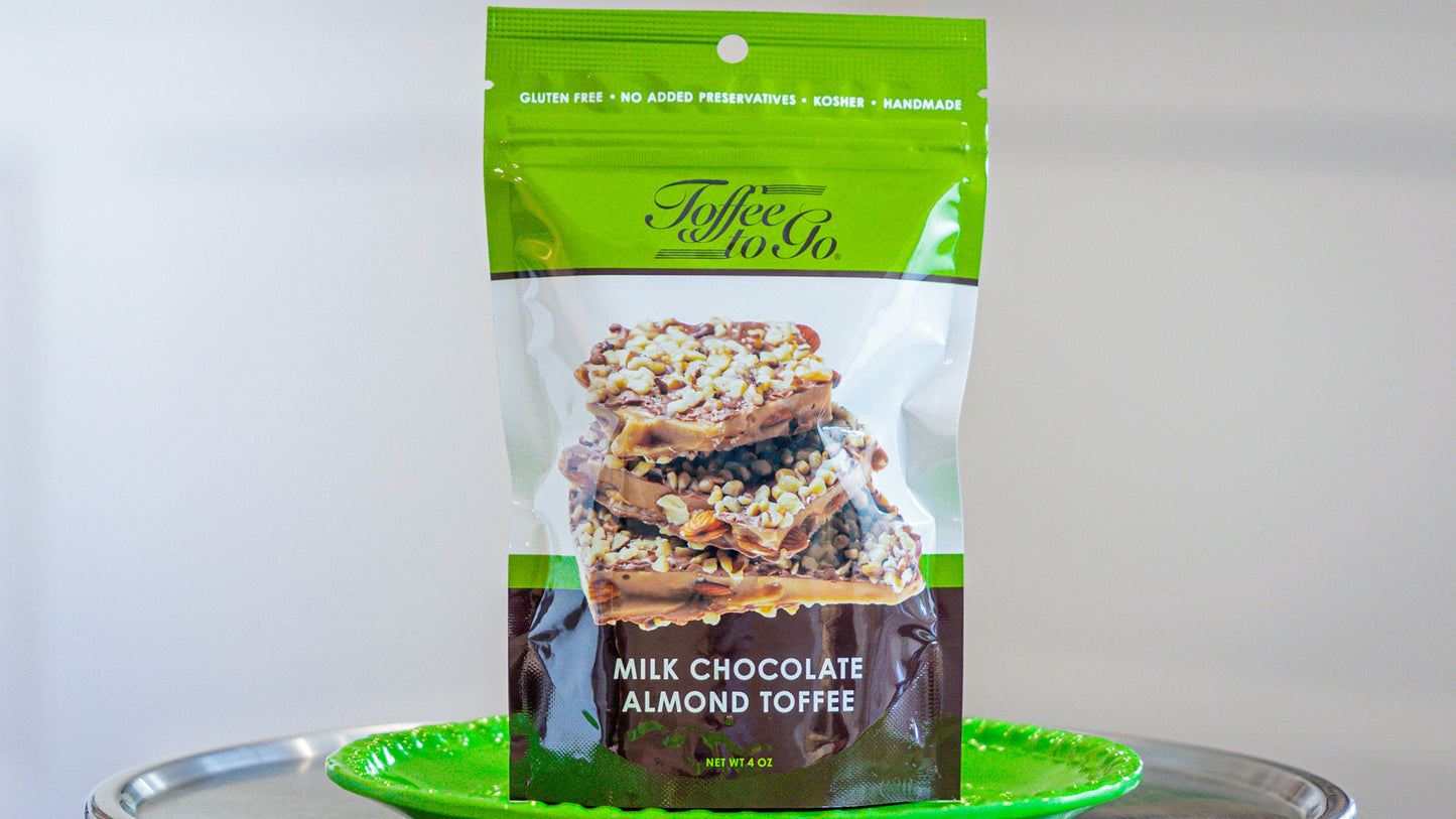 Resealable Bag of Milk Chocolate Almond Toffee