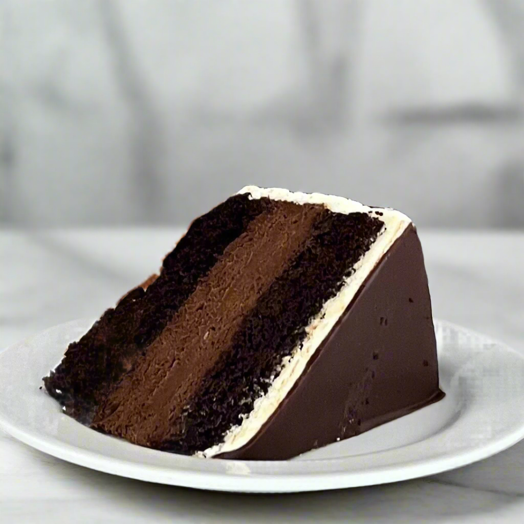 Chocolate Mousse Cake Slice
