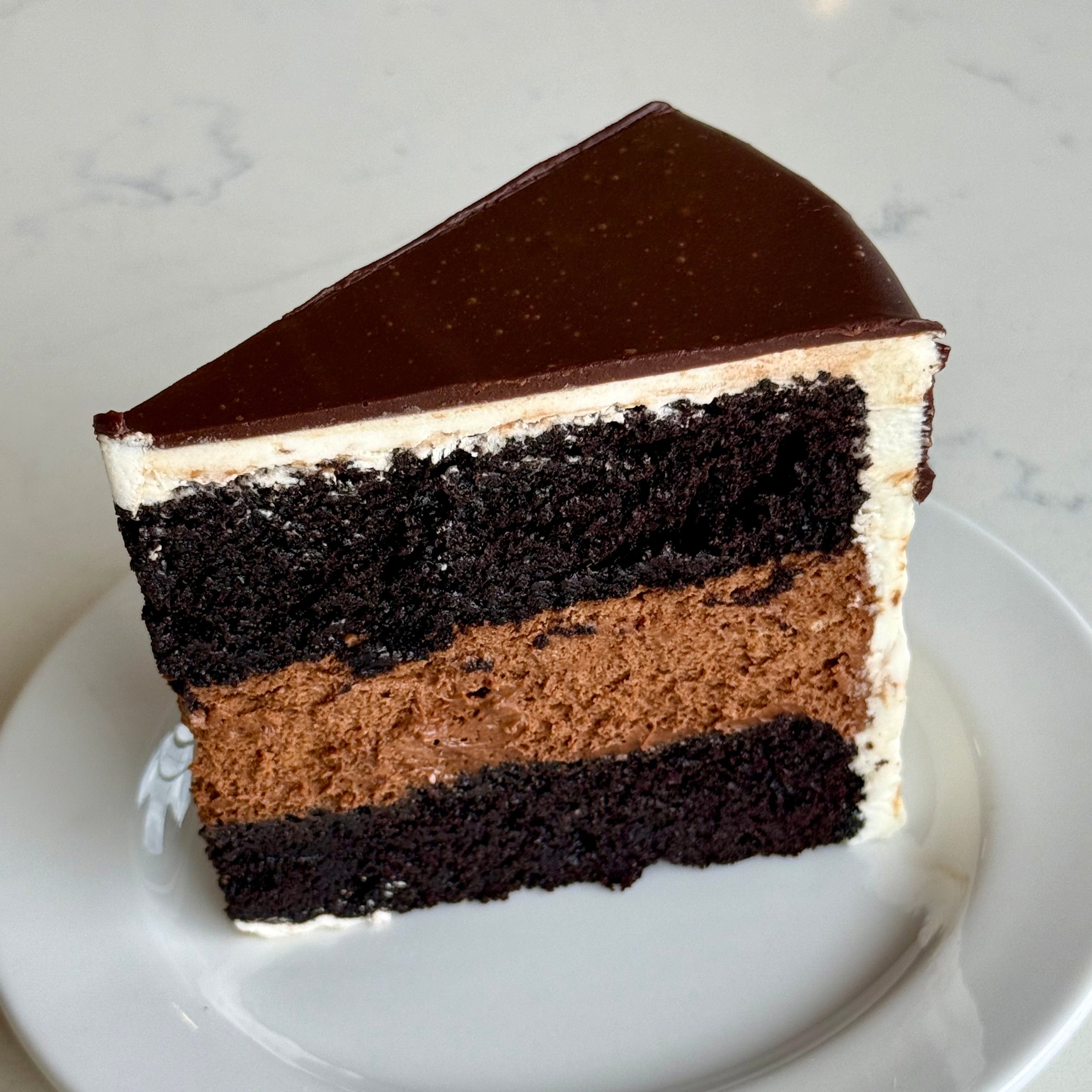 Chocolate Mousse Cake Slice