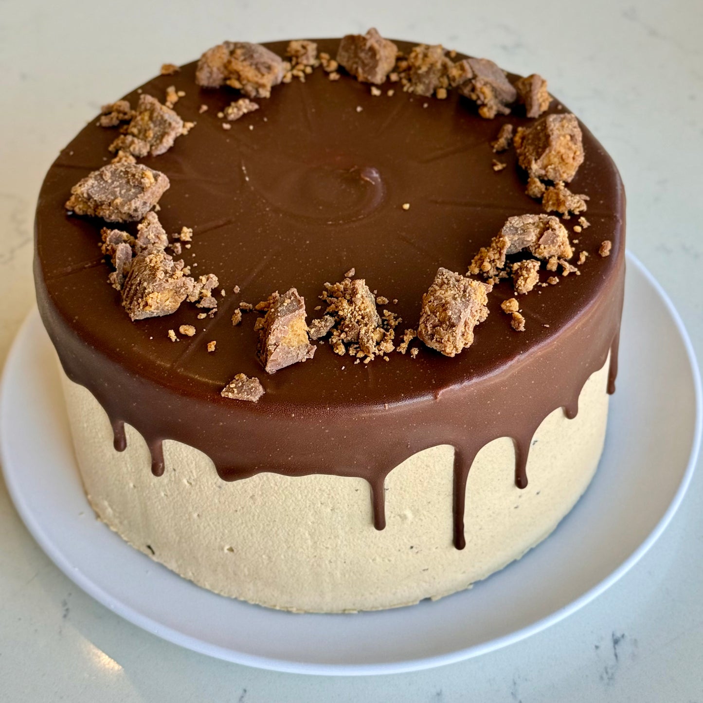 Reese's Chocolate Peanut Butter Cake Slice