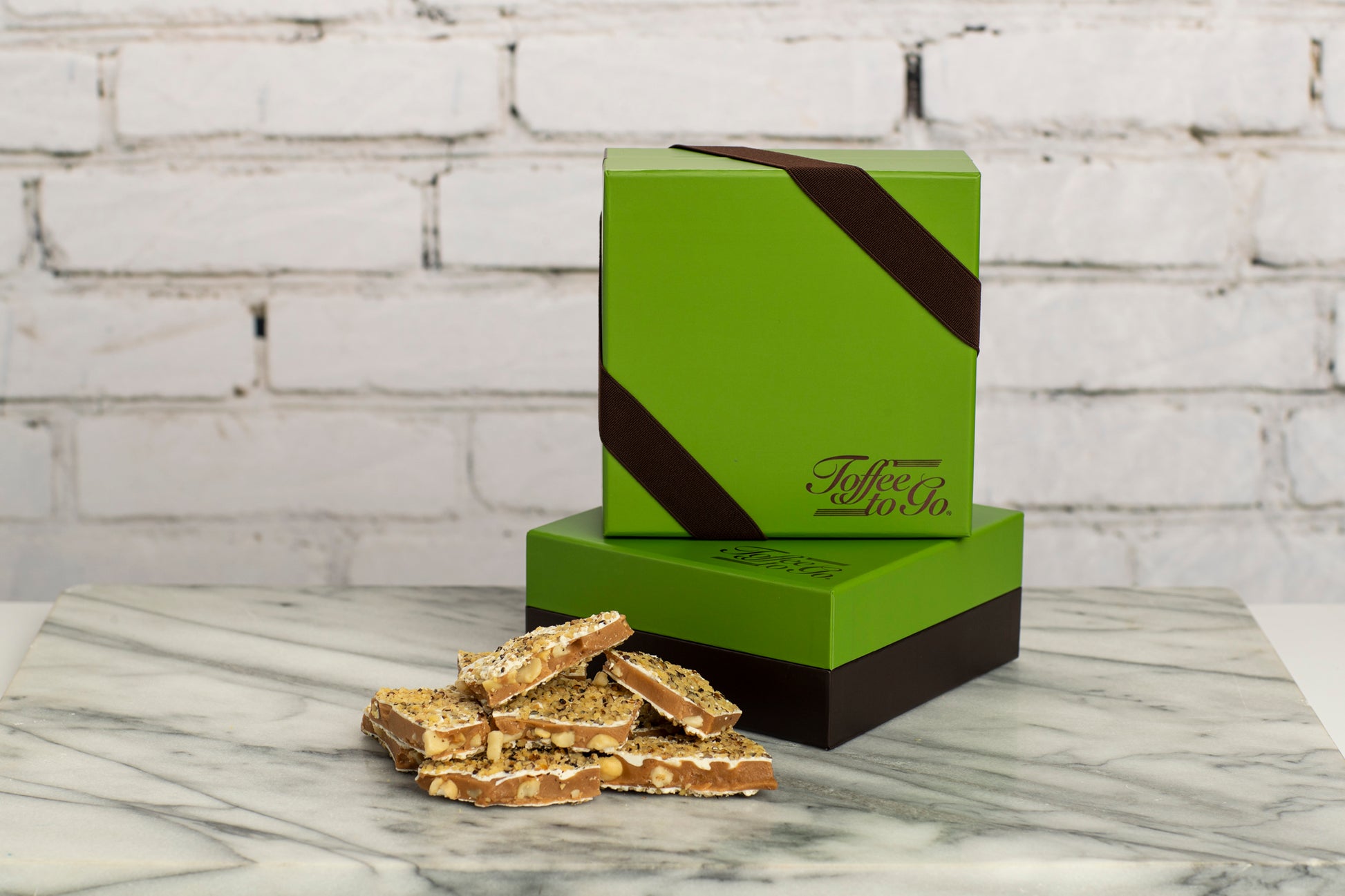 Signature Boxes with White Chocolate Macadamaia Nut Toffee