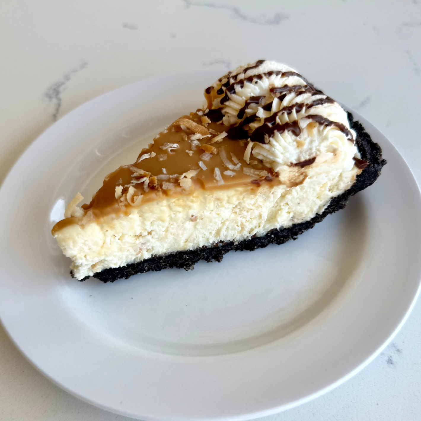 samoa pie slice coconut pie desserts tampa pies