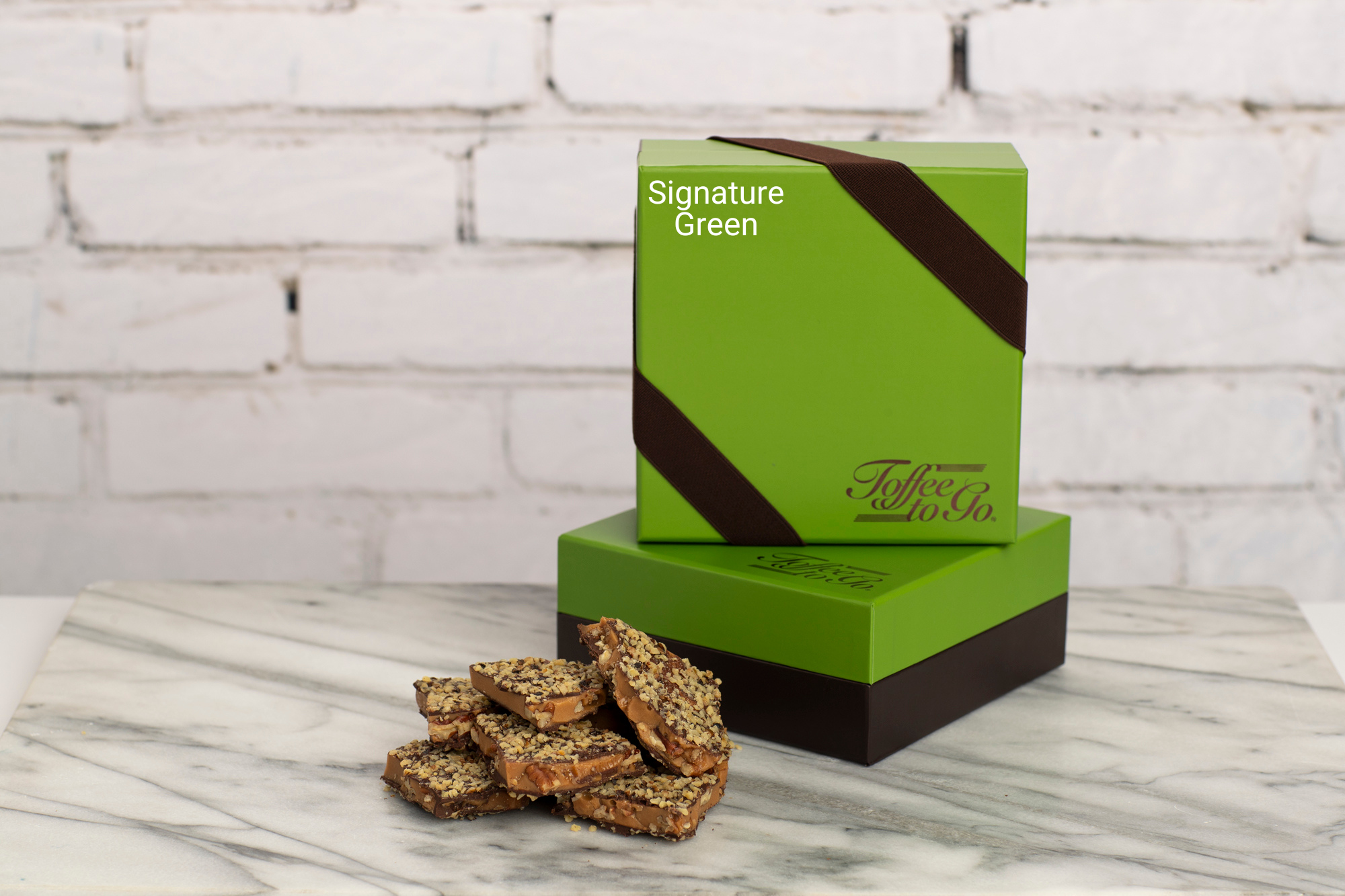 Signature Green Toffee Boxes – Toffee to Go & More