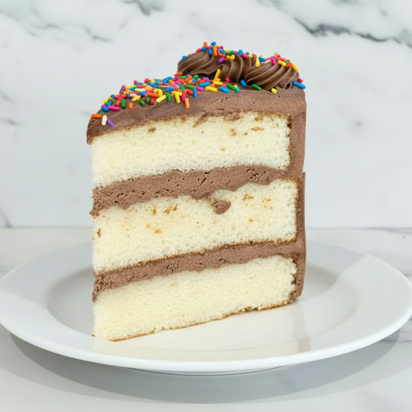 Chocolate Buttercake Slice