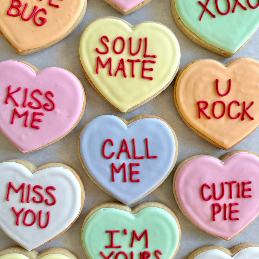 Valentine's Conversation Heart Cookie