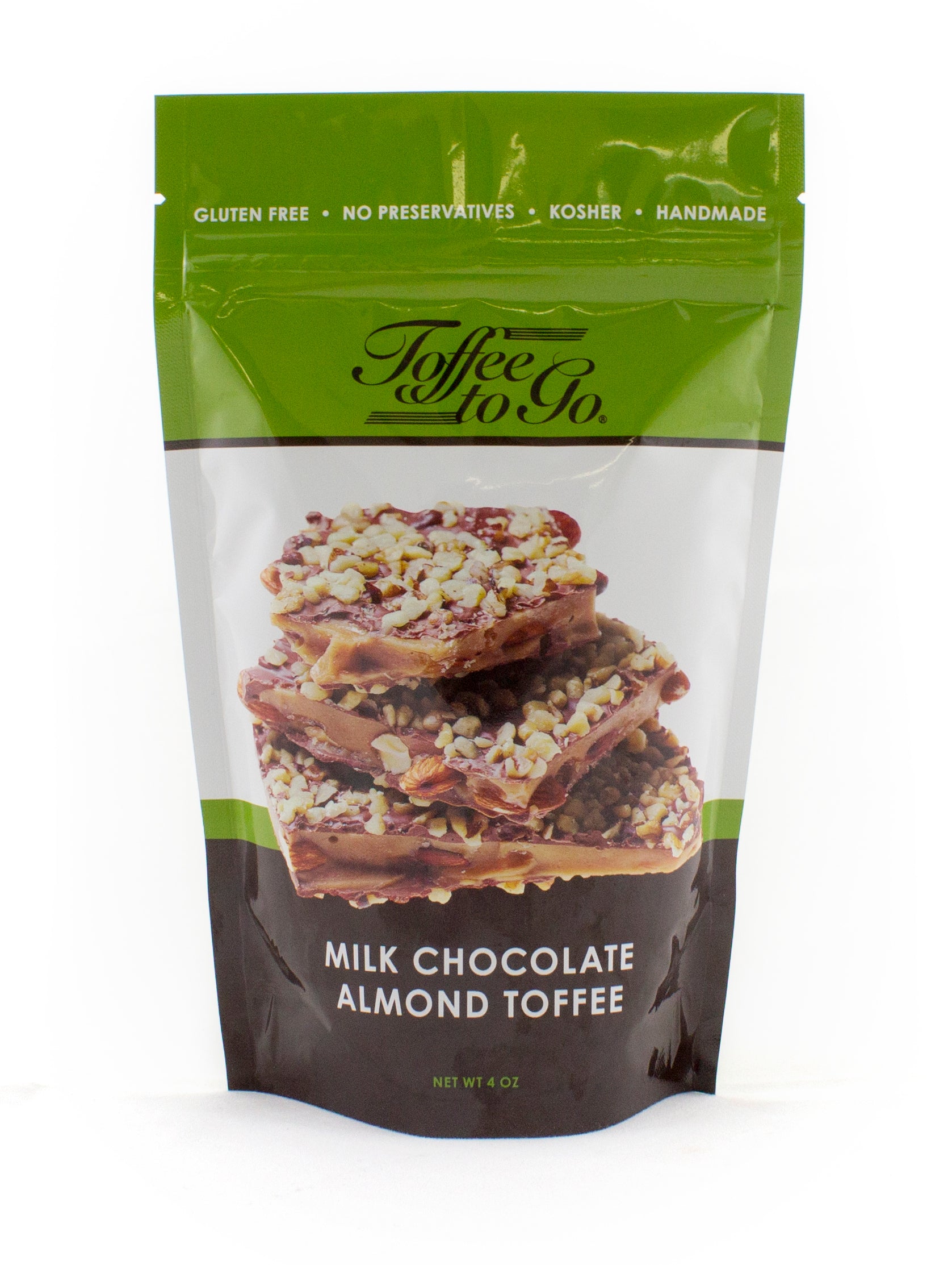 Resealable Bag of Milk Chocolate Almond Toffee